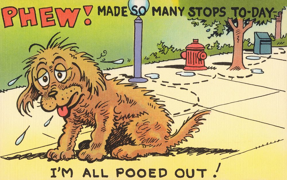 Phew! Made so many stops to-day- I'm all pooed out! (1930&ndash;1945) Original public domain image from Digital…