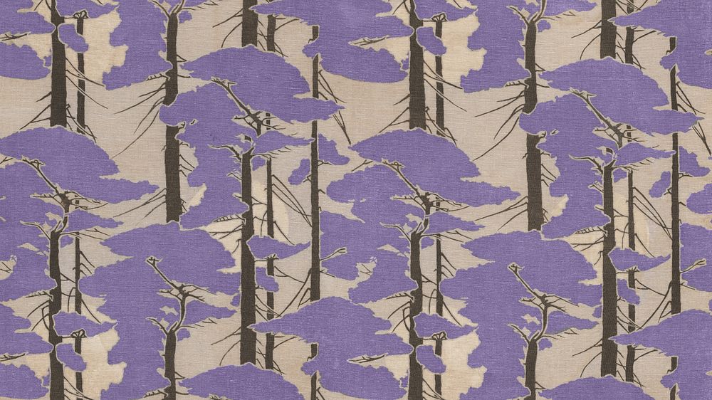 Japanese trees pattern  desktop wallpaper. Remixed by rawpixel.
