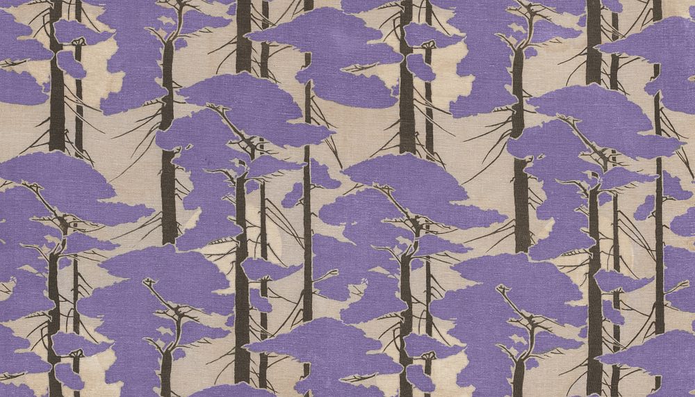 Japanese trees pattern, vintage background. Remixed by rawpixel.