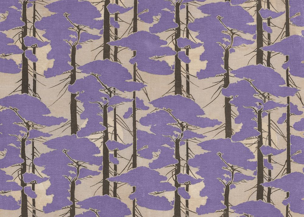 Japanese trees pattern, vintage background. Remixed by rawpixel.