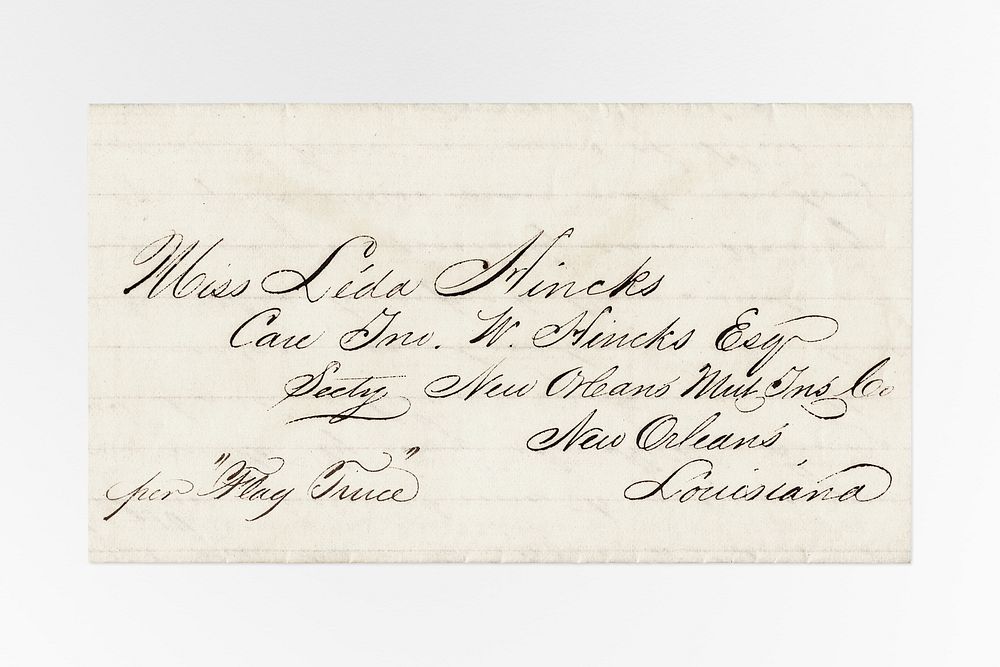 Confederate flag-of-truce letter. Original public domain image from Smithsonian. Digitally enhanced by rawpixel.