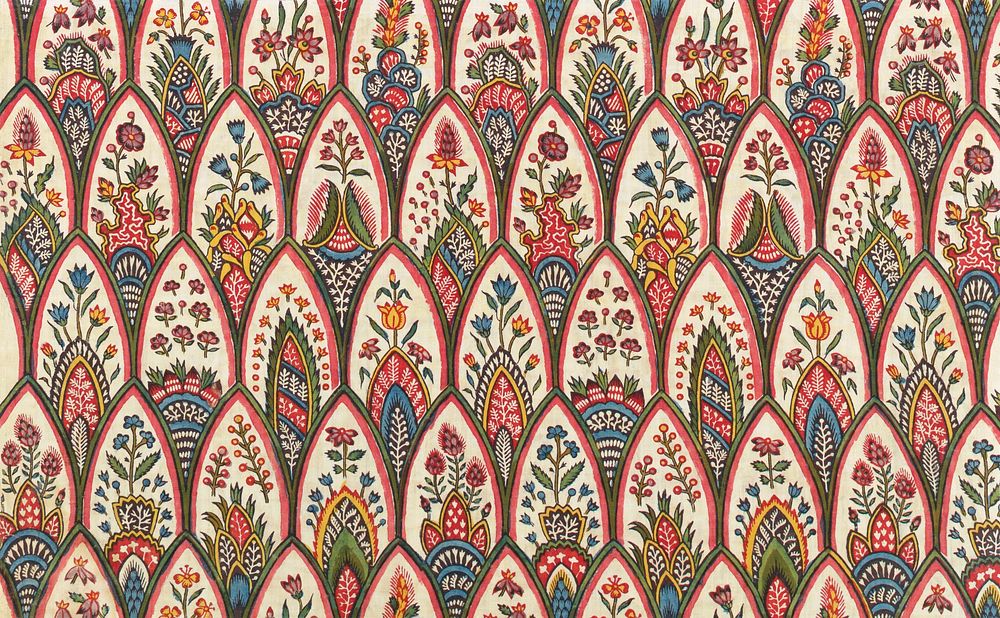 Vintage floral pattern (1790s) in high resolution. Original from The Smithsonian Institution.  Original public domain image…