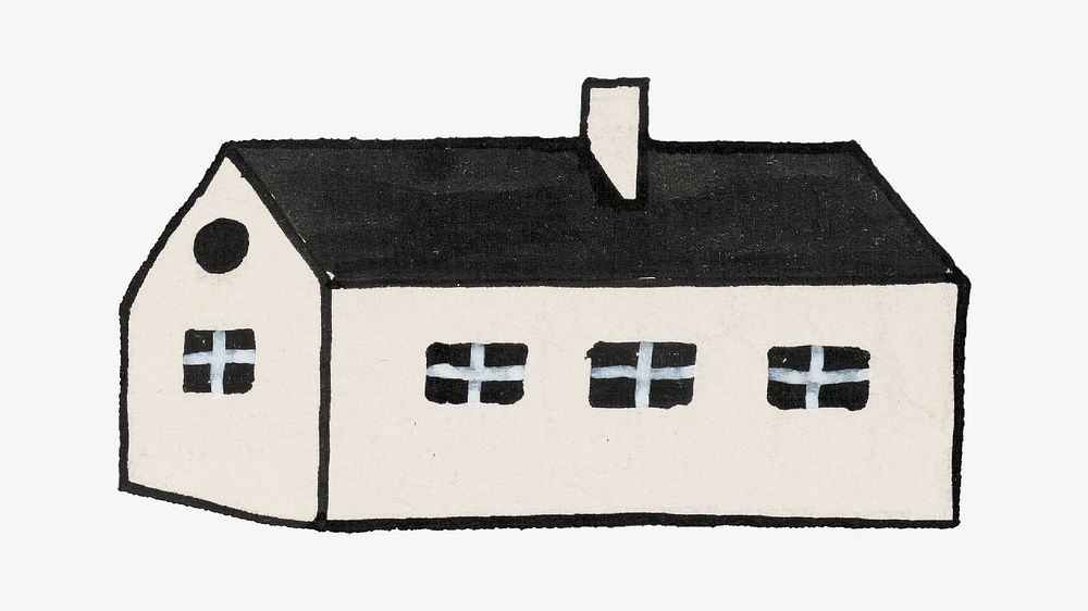 House drawing isolated design. Remixed by rawpixel.