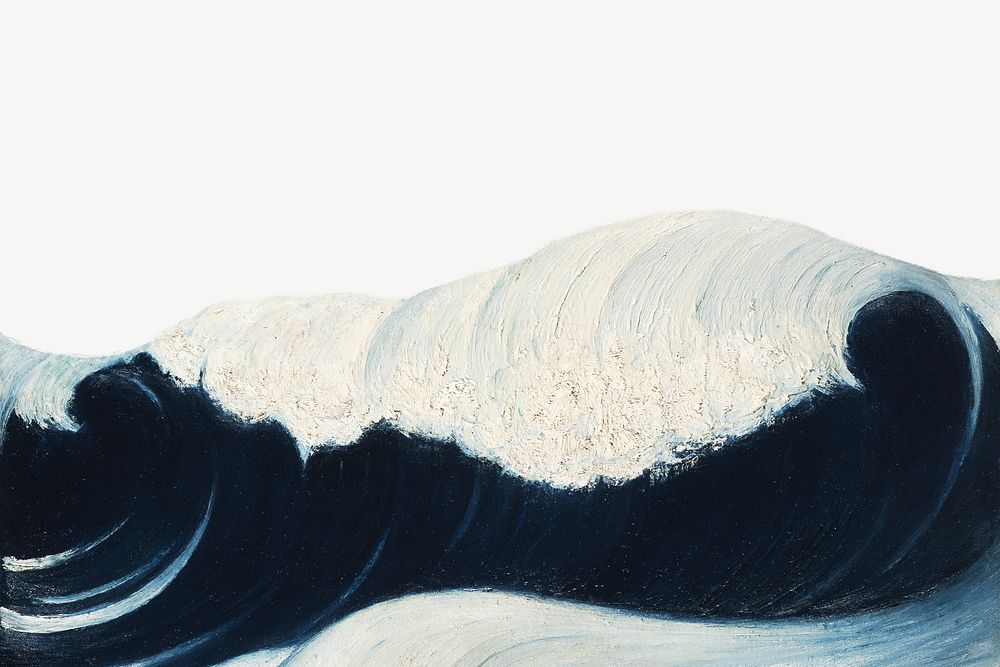 Watercolor wave illustration isolated design. Remixed by rawpixel.