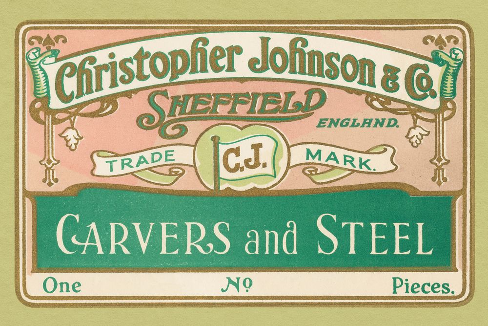Christopher Johnson & Co. : Sheffield, England : carvers and steel. Original public domain image from Yale Center for…