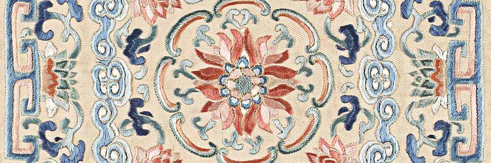 Vintage flower panel background, Chinese design.  Remixed by rawpixel.