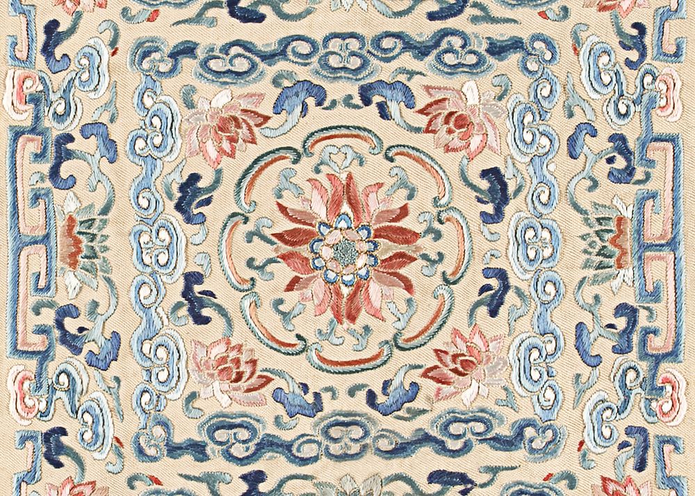 Vintage flower panel background, Chinese design.  Remixed by rawpixel.