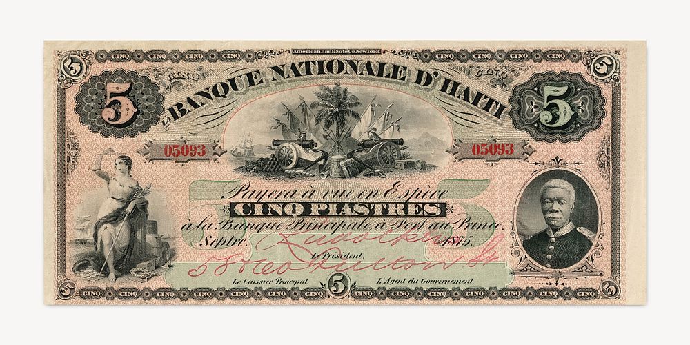 Bank note (1875) gift of Gift of Horace L. Hotchkiss, Jr. Original public domain image from The Smithsonian Institution.…