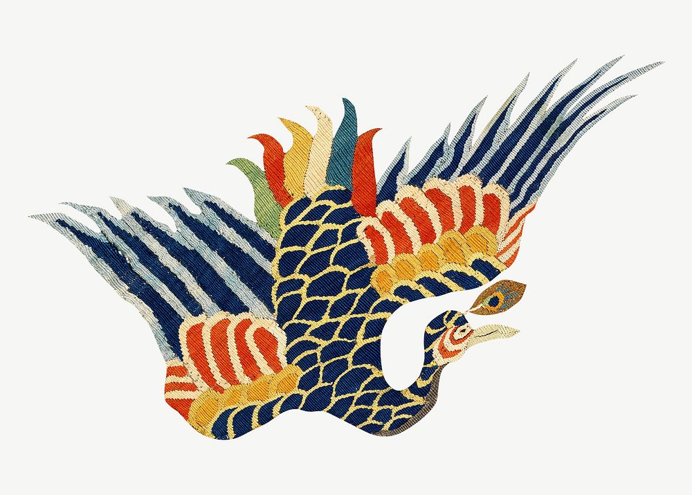 Japanese peacock, vintage animal illustration psd.  Remixed by rawpixel. 