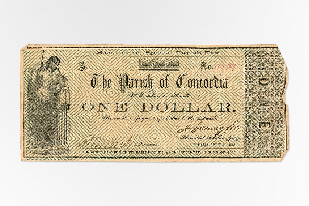 Bank note (1862) vintage money. Original public domain image from The Smithsonian Institution. Digitally enhanced by…