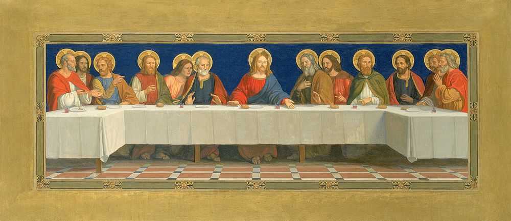 The Last Supper (1915-1925) religioun illustration by H. Siddons Mowbray. Original public domain image from The Smithsonian…