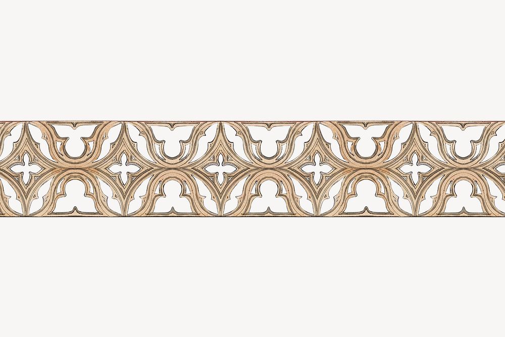 Ornate leaf divider, decorative element by Charles Dyce.  Remixed by rawpixel. 