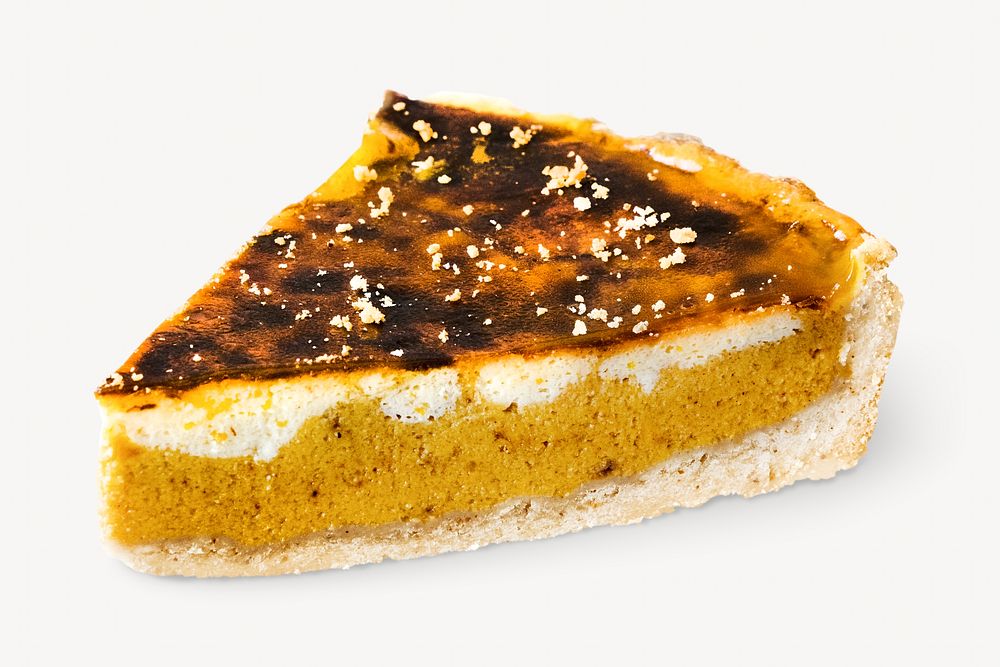 Halloween pumpkin pie image on white