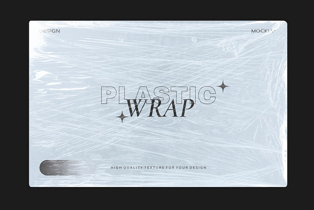 Plastic wrap mockup, product packaging design psd