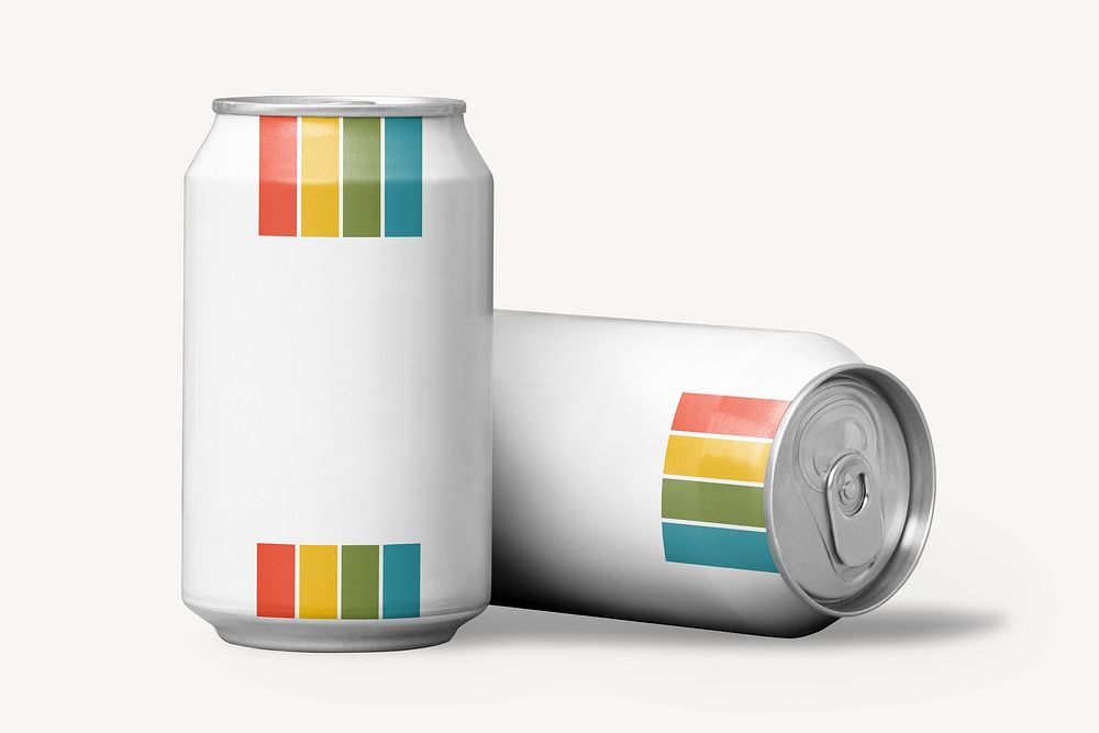 Floral soda cans, beverage business branding