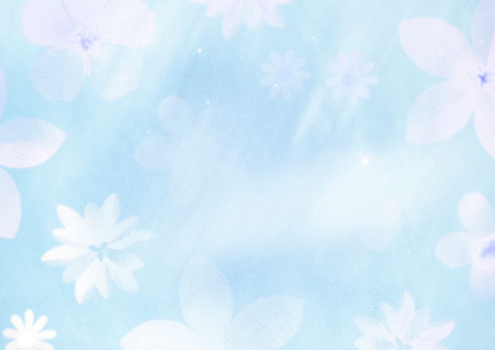 Aesthetic blue flower background