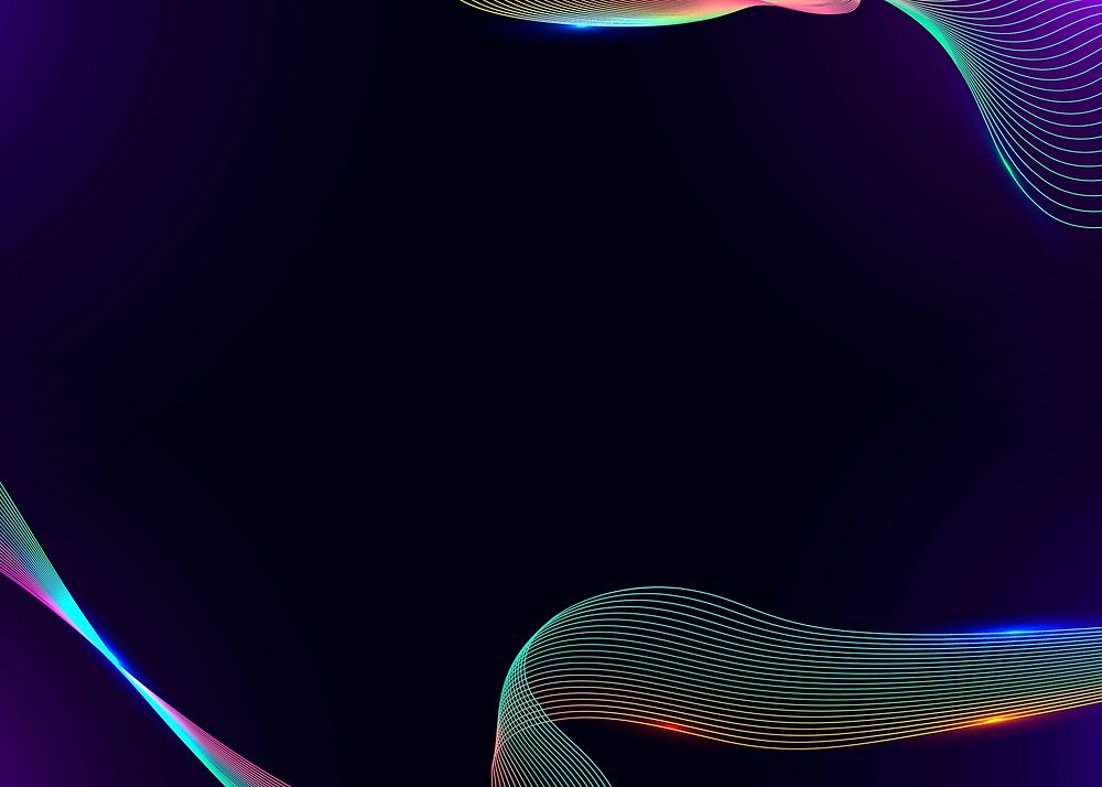 Neon purple gradient background, abstract border