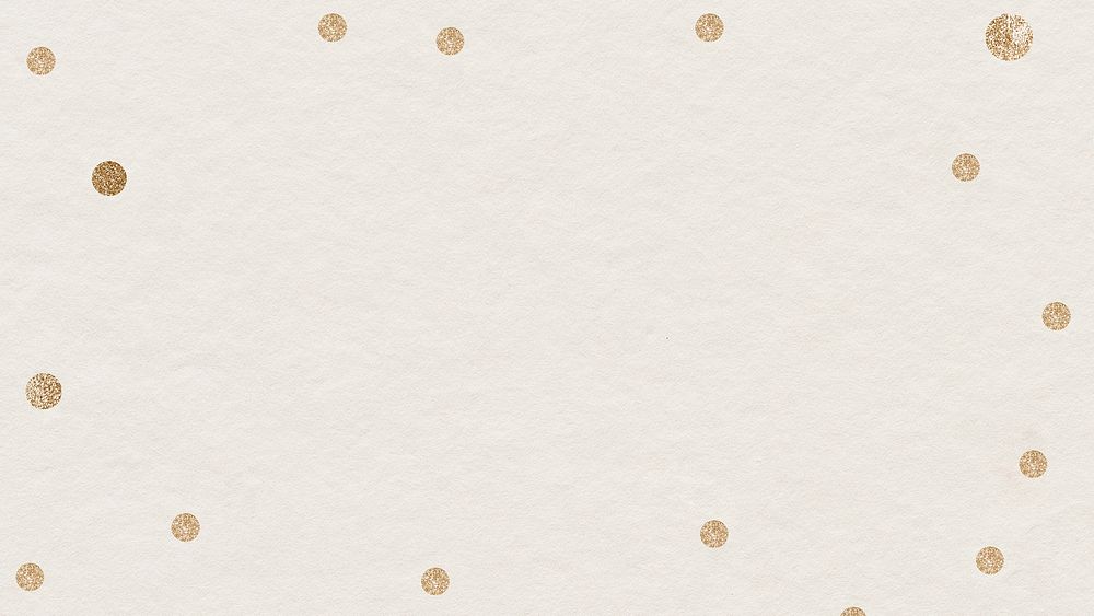 Beige textured desktop wallpaper, gold glitter border