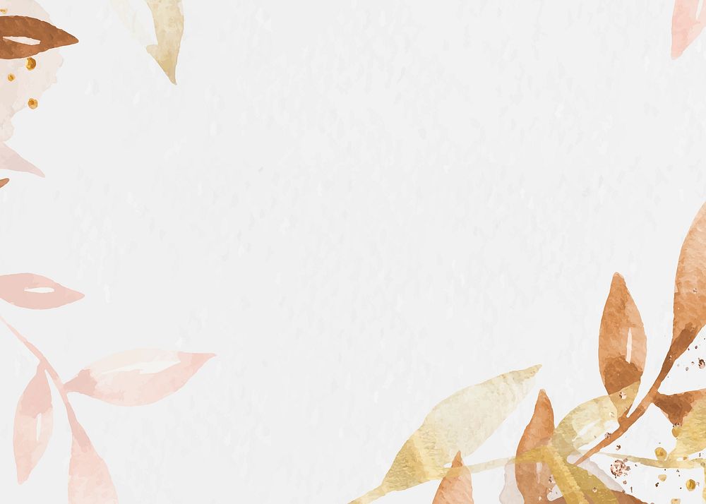 Watercolor Autumn leaf background, seasonal aesthetic