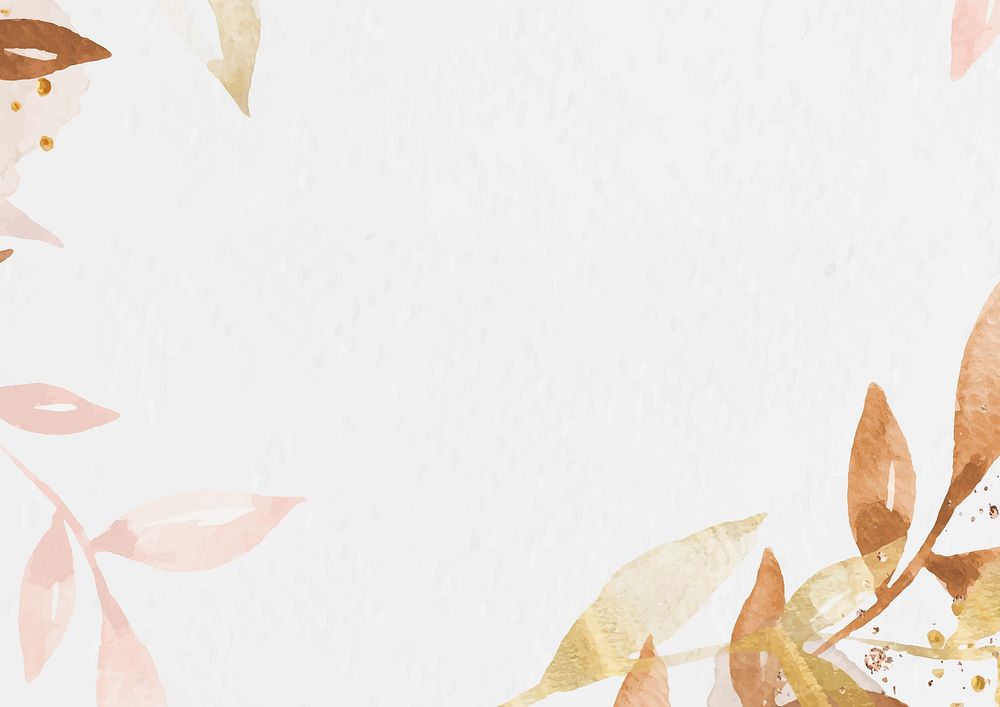 Watercolor Autumn leaf background, seasonal aesthetic