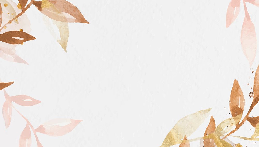 Watercolor Autumn leaf background, seasonal aesthetic