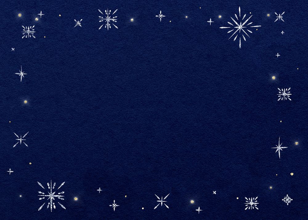 Blue Christmas frame background