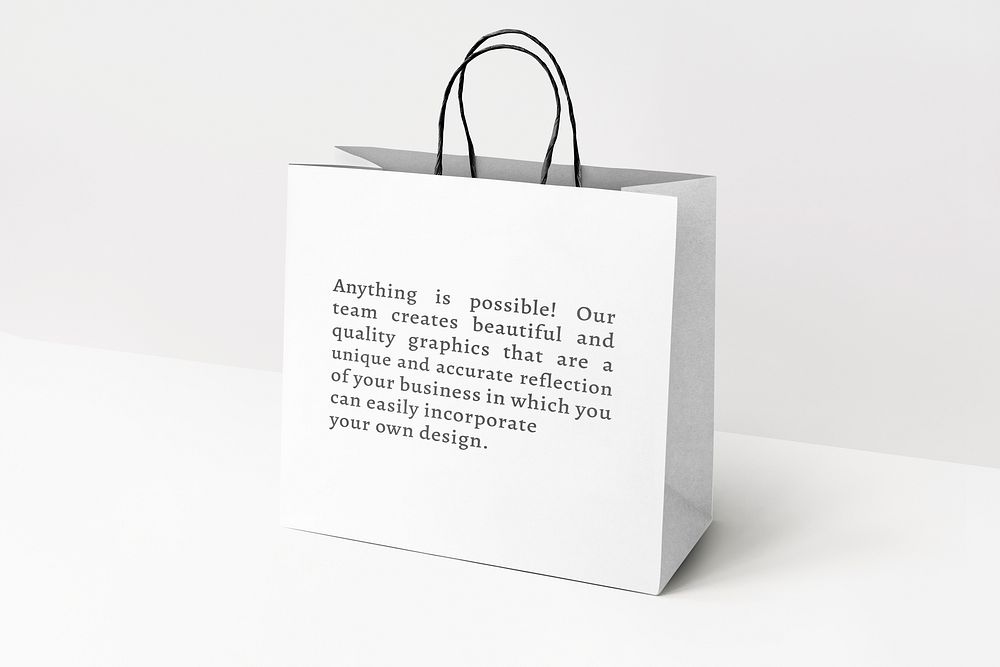 Editable psd shopping bag mockup