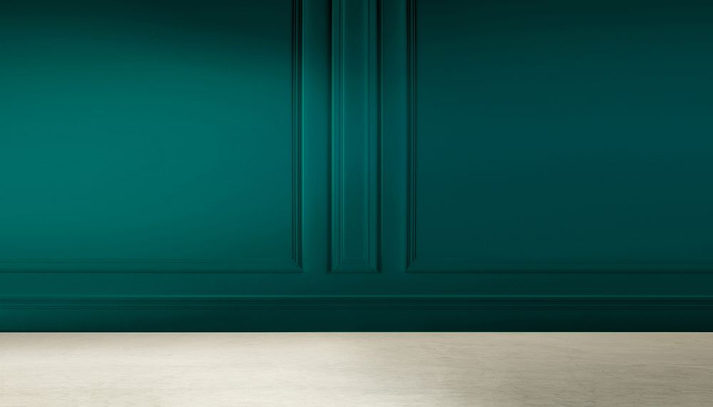 Green paneling wall background