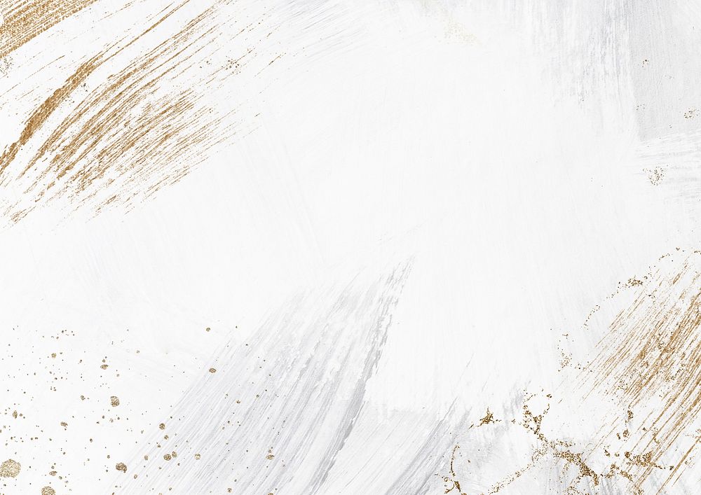 White abstract background, gold glitter border