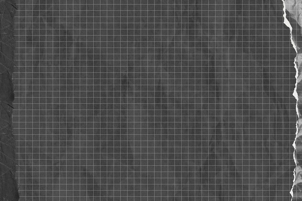 Black grid patterned background, ripped paper border