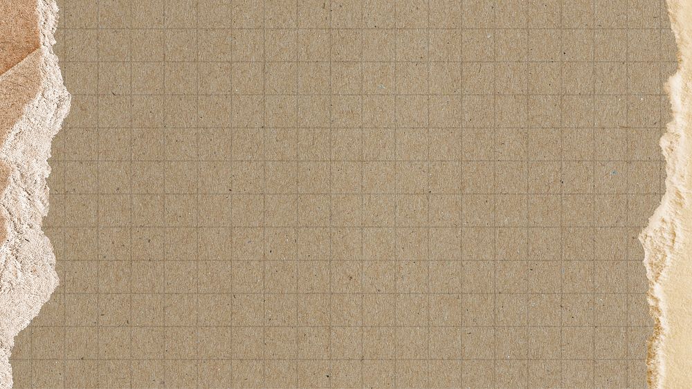 Brown grid desktop wallpaper, ripped paper border design