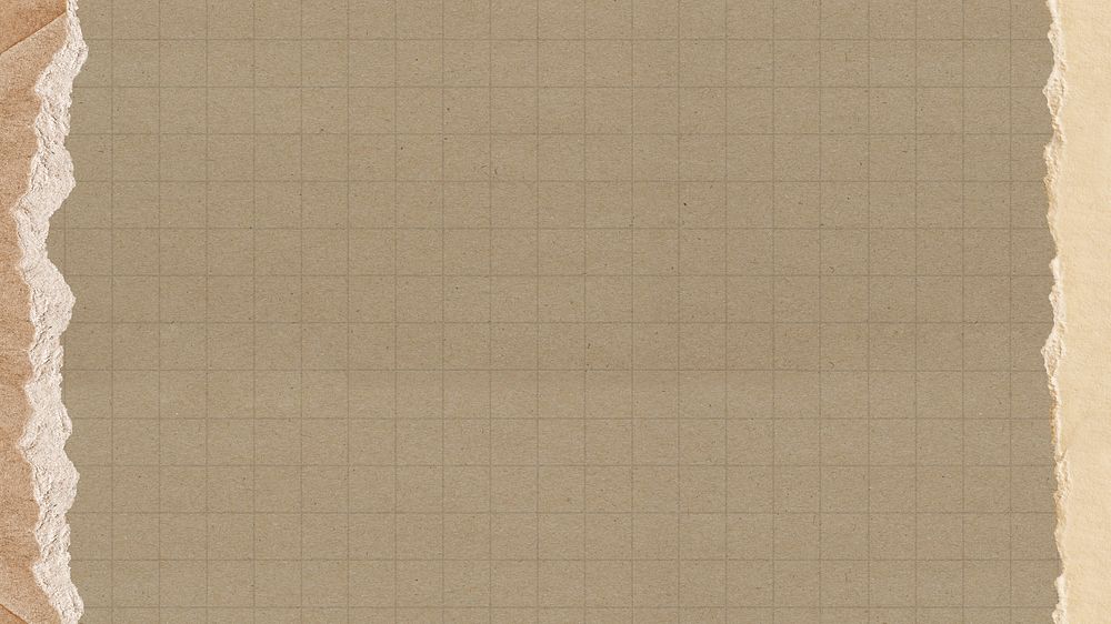 Brown grid patterned desktop wallpaper, ripped paper border