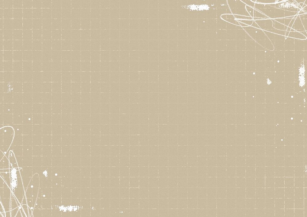 Brown grid pattern background, scribble border