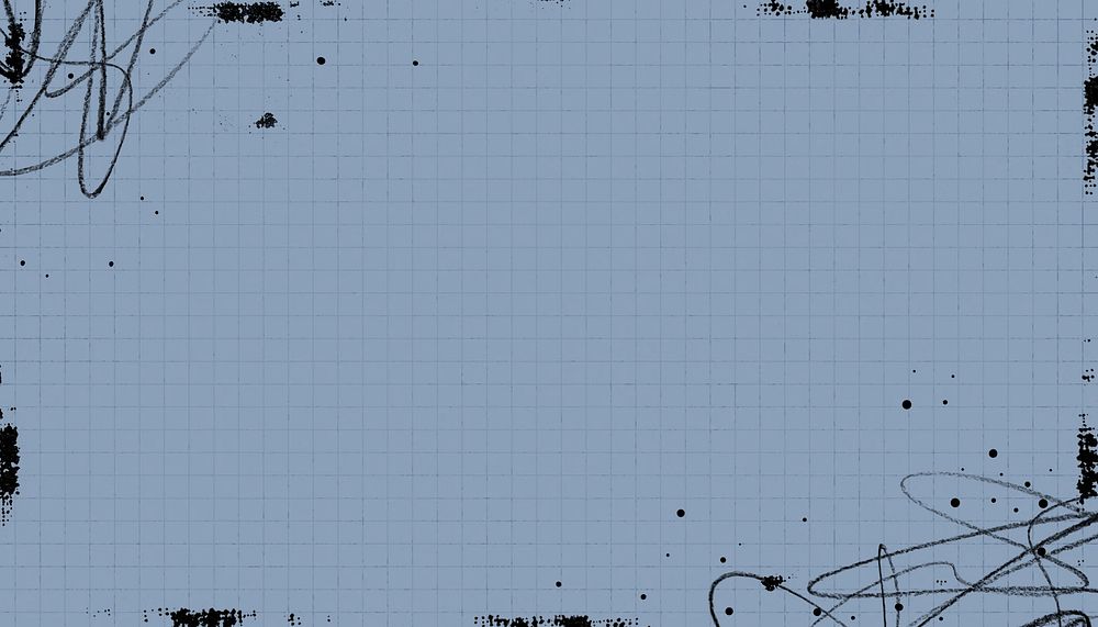 Blue grid pattern scribble background, border design