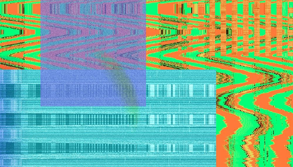 Abstract VHS glitch colorful background