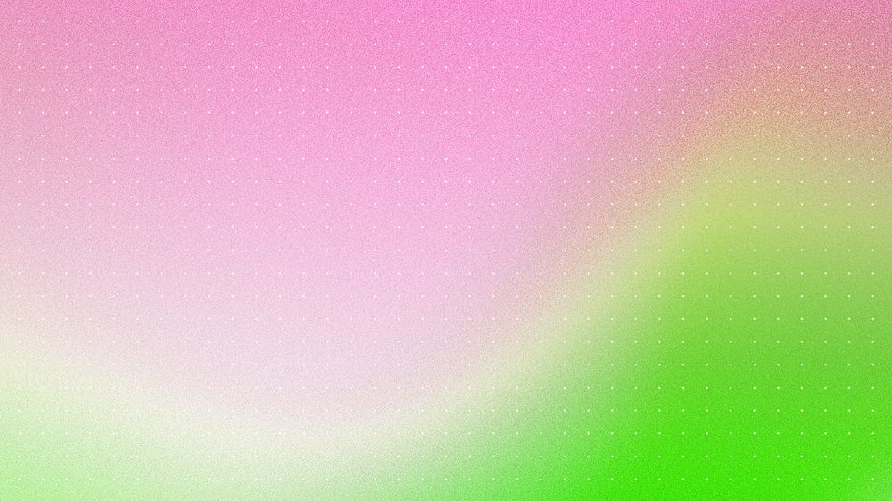 Pink gradient desktop wallpaper, green wave border