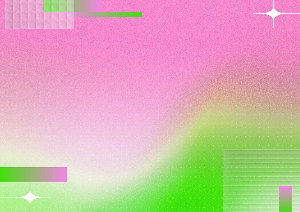 Pink abstract background, green wave border