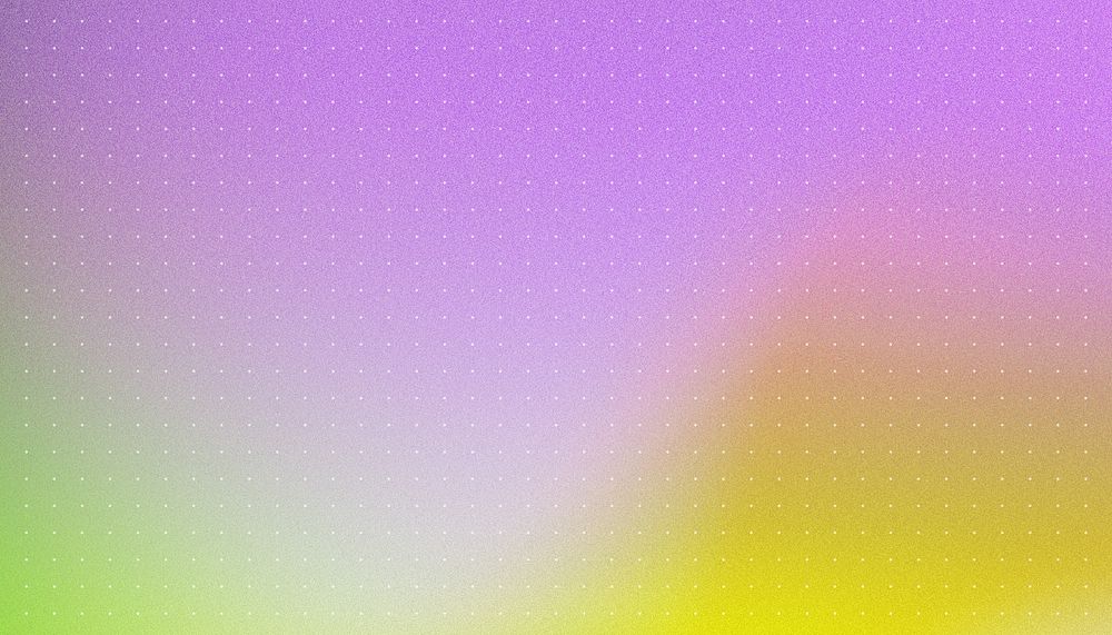 Purple gradient background, yellow wave border