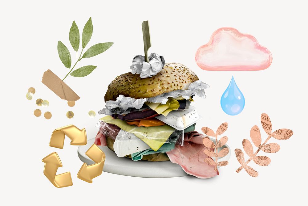 Food waste reduction, environment remix image