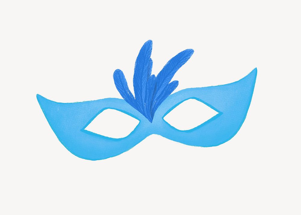 Blue masquerade mask illustration