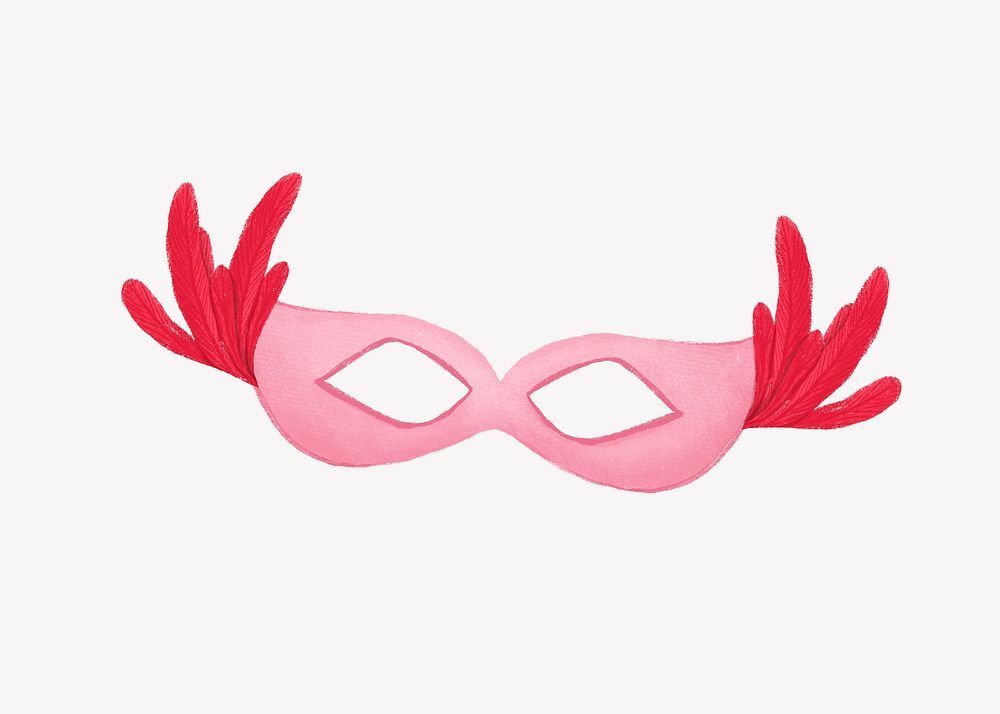 Pink masquerade mask illustration