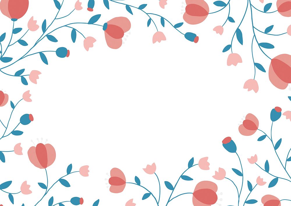 Aesthetic flower frame background