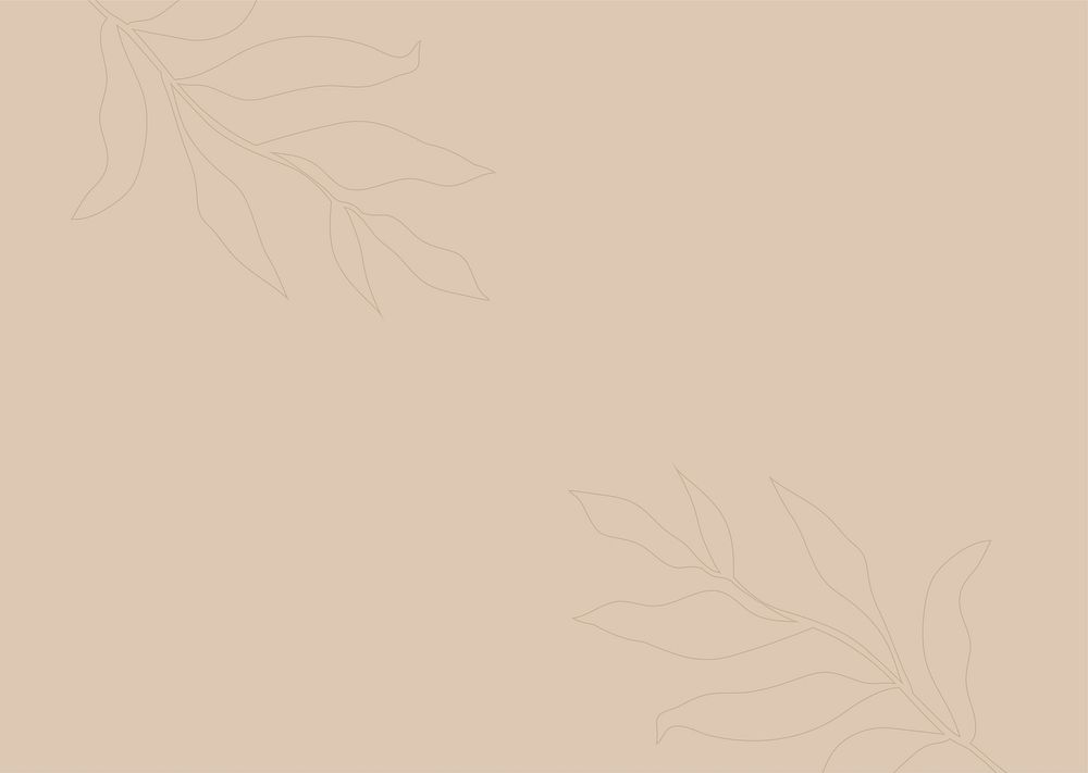 Beige botanical aesthetic background