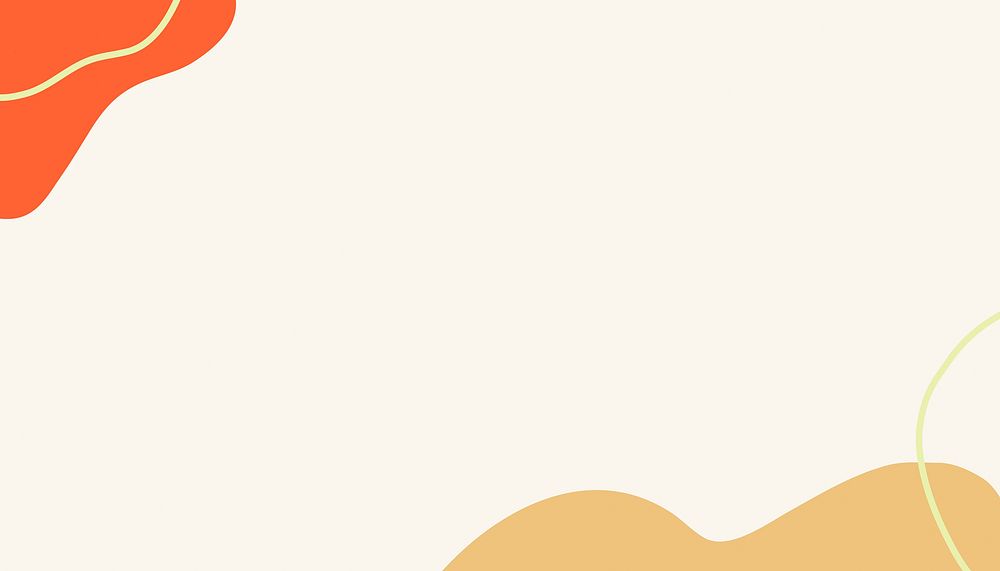 Minimal beige background, orange wavy border