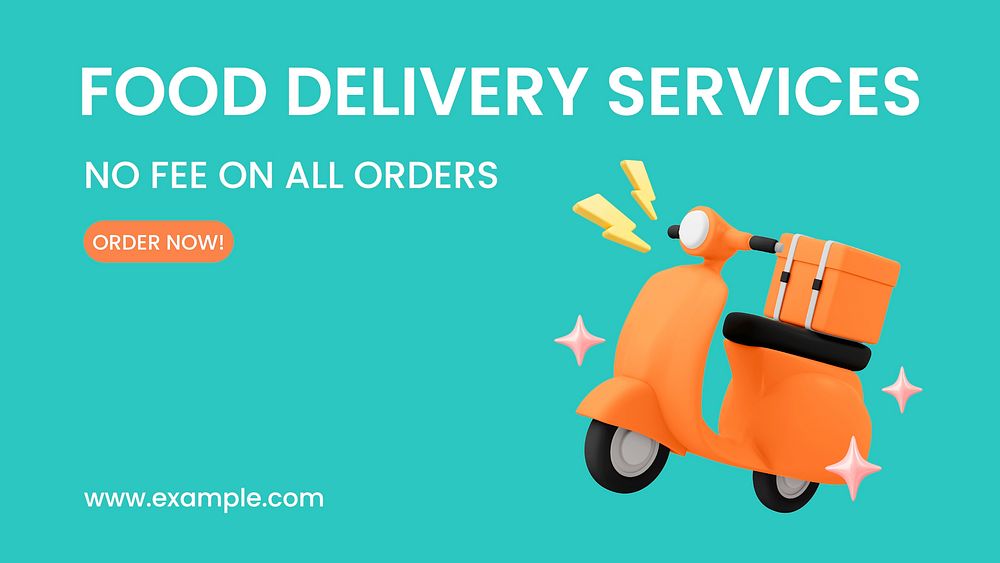 Food delivery blog banner template for social media campaign vector