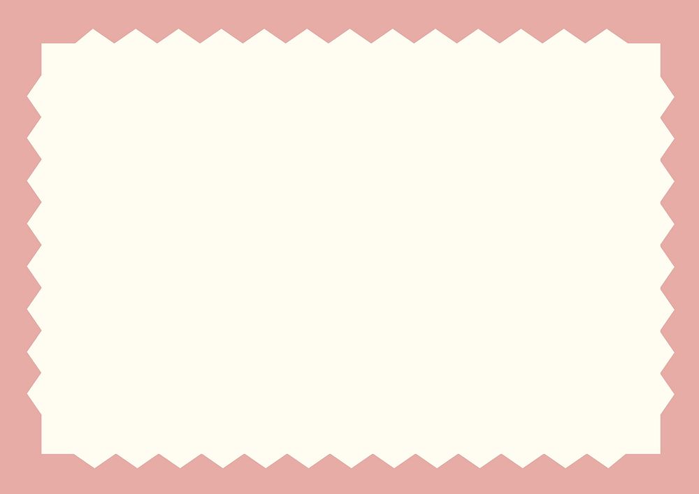 Pink zig-zag frame background, beige design