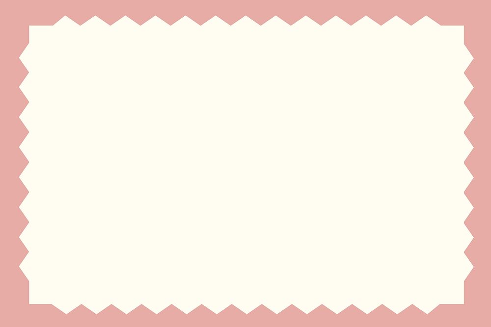 Pink zig-zag frame background, beige design