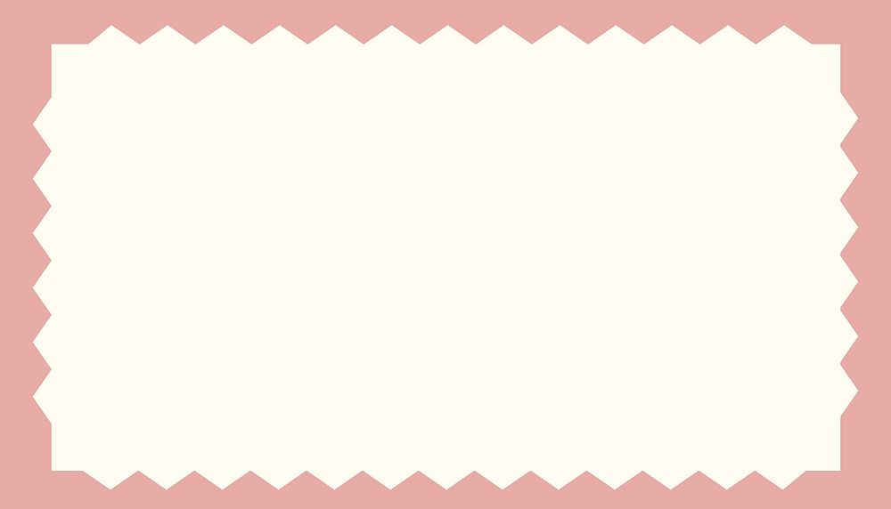 Pink zig-zag frame background, beige design