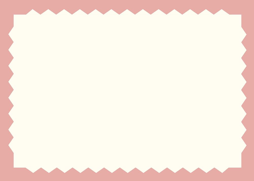 Pink zig-zag frame background, beige design