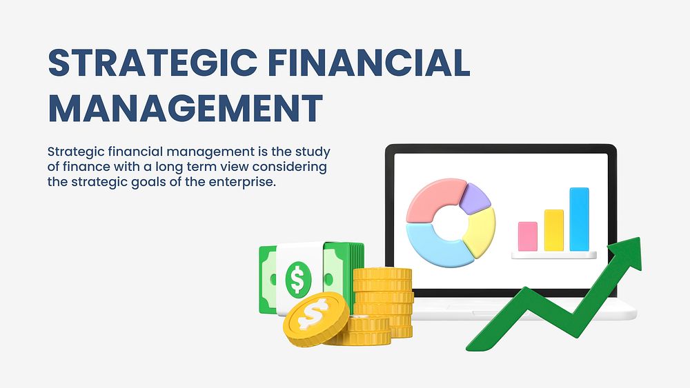 Editable finance Powerpoint presentation template, 3D design vector